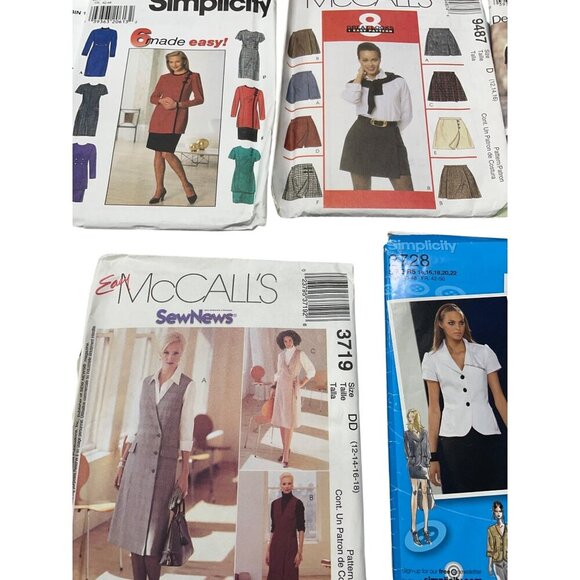 Sewing Pattern Lot of 6 Womens Shirts Dress Lounge Sizes 12-22 - Picture 3 of 4